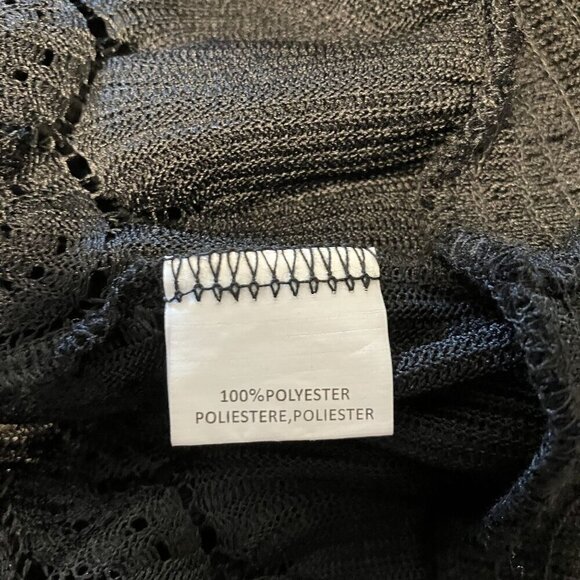 Deletta Anthropologie Black Riley Off-the-Shoulder Top Size S Dark Romance - Picture 7 of 9